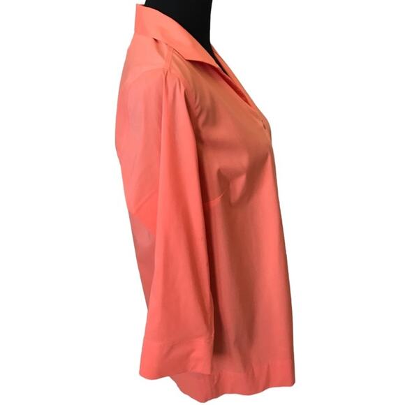 New ~ FOXCROFT NYC ~  The Lydia Tunic No iron stretch  Zip up Sz 4 Relaxed - Picture 4 of 6